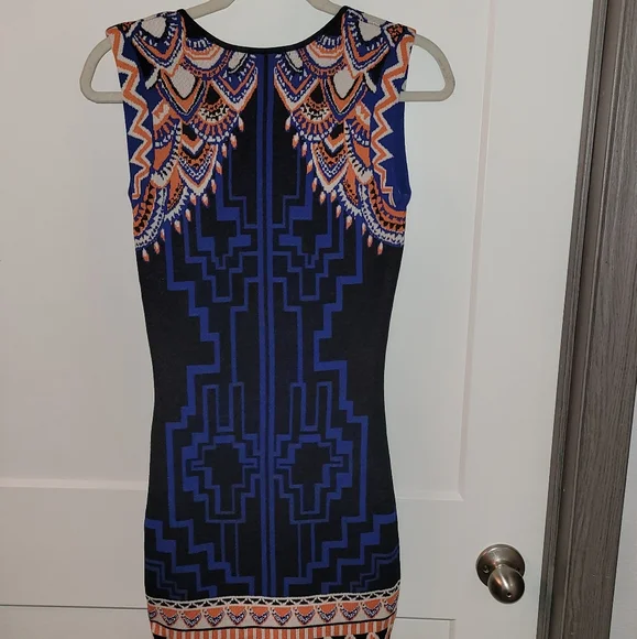 Flying Tomato Sleeveless Bodycon Mini Boho Tribal Aztec Dress Size S - Picture 2 of 3